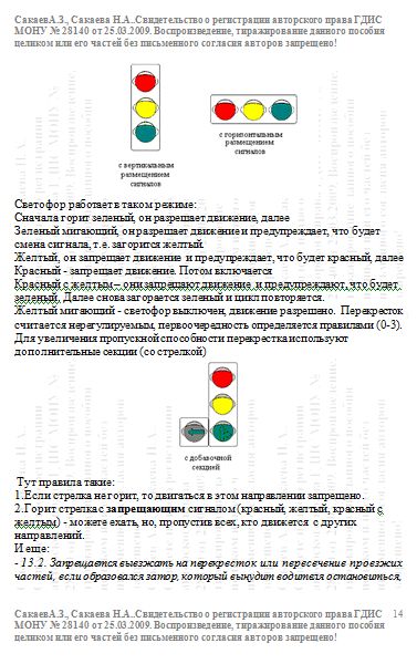 сигналы регулировщика и светофоров